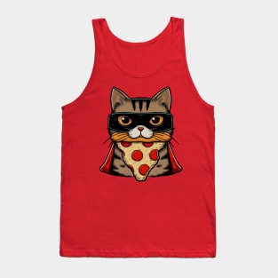Pizza Cat Super Hero Tank Top